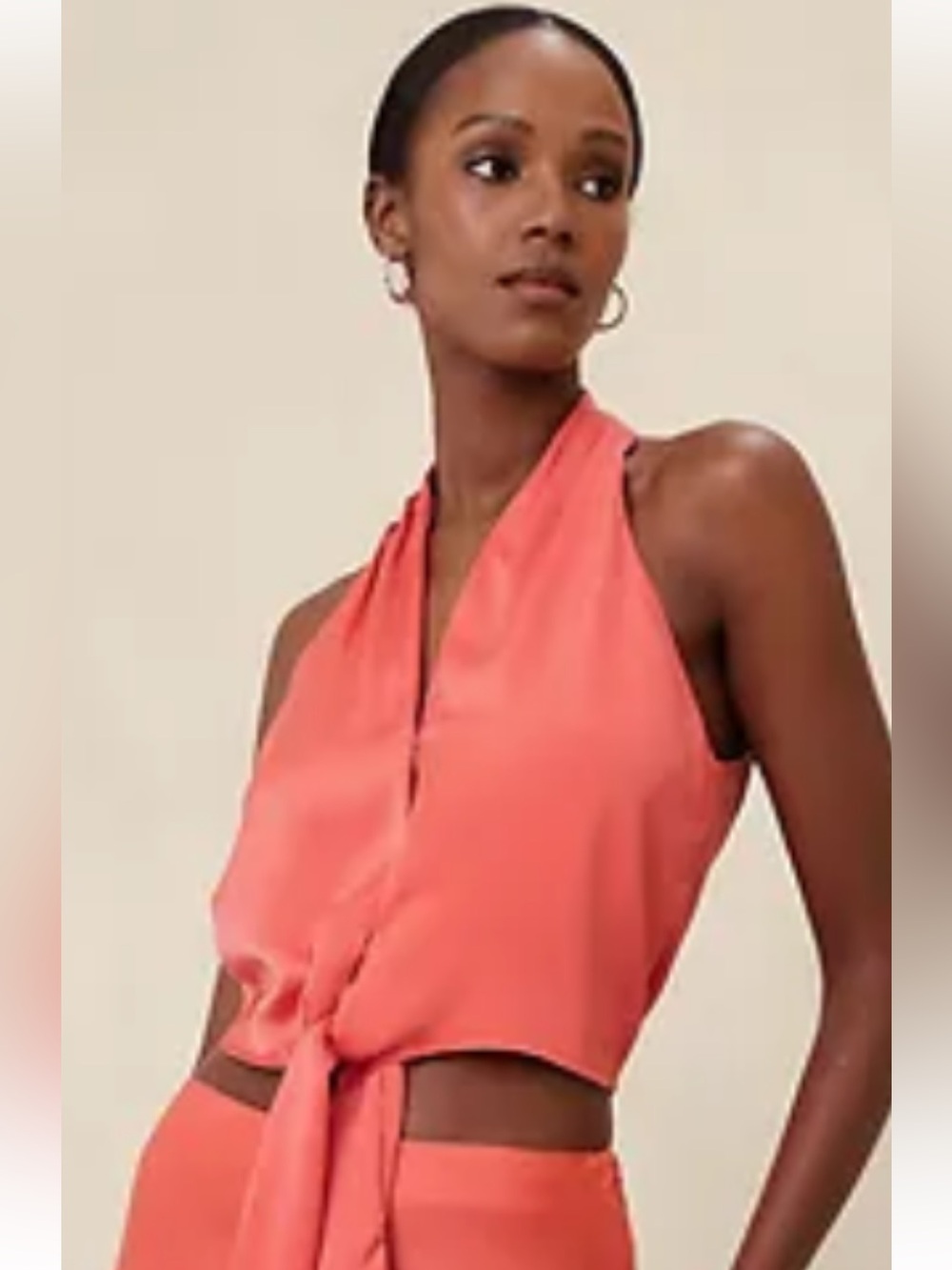 Banana Republic Coral Pink Sleeveless Halter Top Sz Medium  NWOT 
Classy